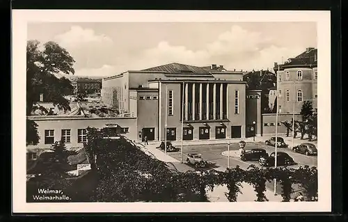 AK Weimar, Blick auf die Weimarhalle