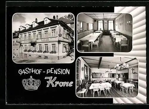 AK Triberg /Schwarzwald, Gasthof-Pension Krone
