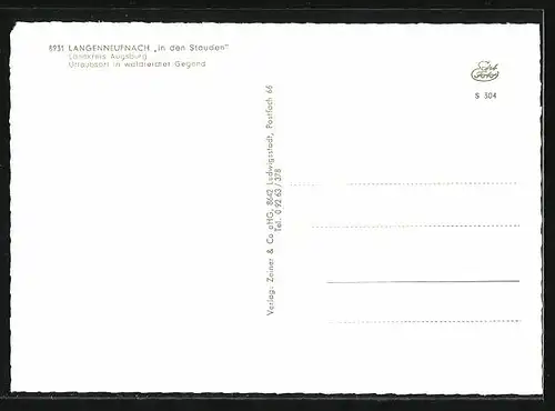 AK Langenneufnach /Schwaben, Ortsansicht mit Kirche, Partie am Fluss, Strassenpartie