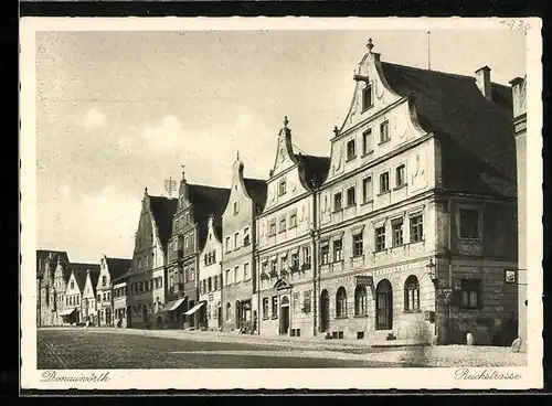 AK Donauwörth, Reichstrasse mit Vereinsbank