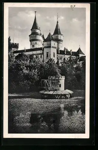 AK Bad Bojnice, Ansicht vom Schloss