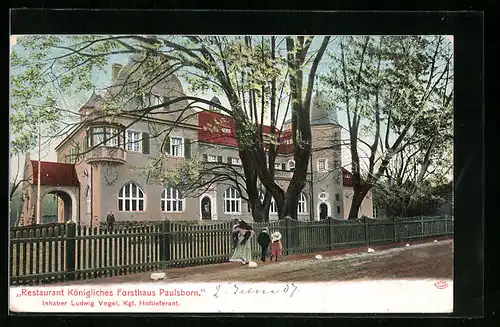 AK Berlin-Grunewald, Restaurant Königliches Forsthaus Paulsborn