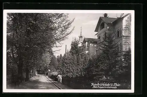 AK Friedrichroda /Th., Büchigpromenade mit Villen