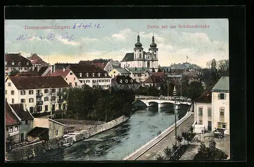 AK Donaueschingen, Partie bei der Schützenbrücke