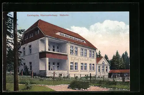 AK Carolagrün, Volksheilstätte, Kinderabteilung, Südseite