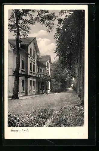 AK Bad Linda, Genesungsheim Bad Linda der Landesversicherungsanstalt Sachsen-Anhalt, Strassenfront