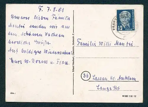 AK Frankenberg i. Sa., Ortsansicht mit Kirche