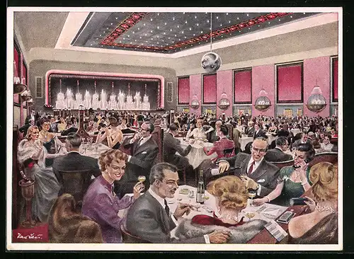 Künstler-AK Berlin, Ballhaus Resi, Hasenheide 32-38