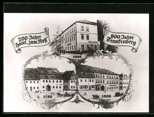 AK Frankenberg Kr. Hainichen, 200 Jahre Hotel Zum Ross