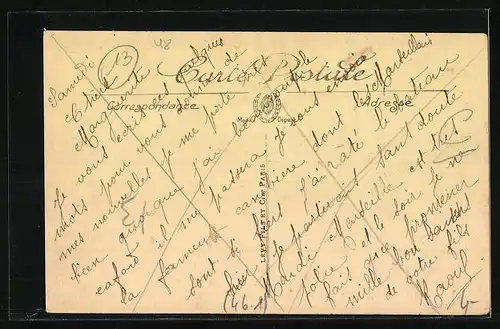 AK Marseille, La Cannebière, Strassenbahn