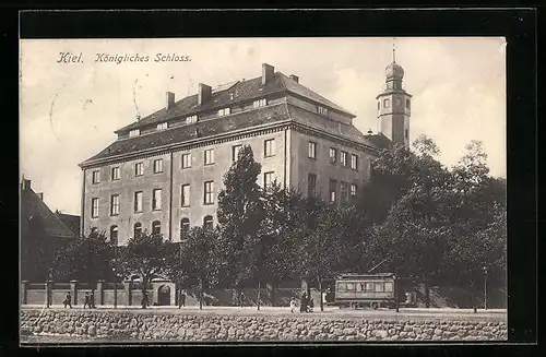 AK Kiel, Königliches Schloss, Strassenbahn