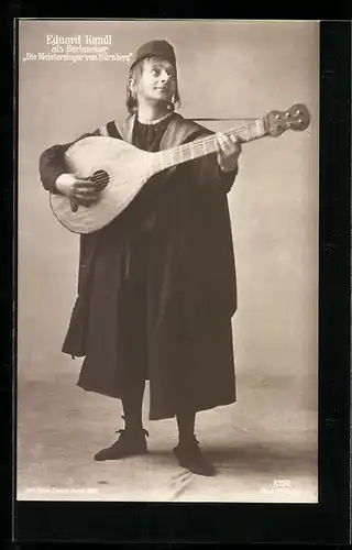 AK Opernsänger Eduard Kandl als Beckmesser mit Laute