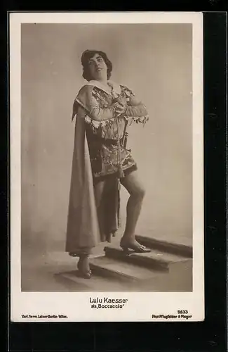 AK Opernsängerin Lulu Kaesser als Boccaccio