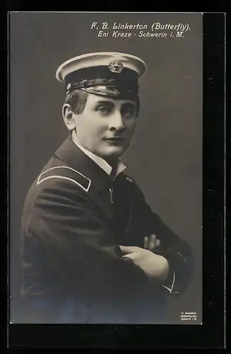 AK Opernsänger F. B. Linkerton in Uniform