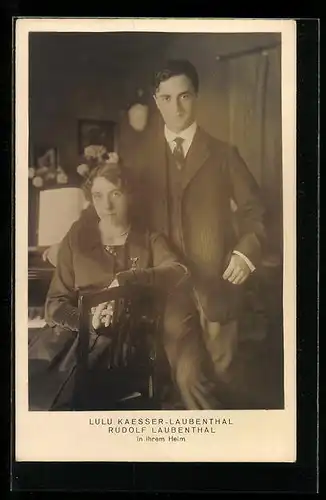 AK Opernsängerin Lulu Kaesser-Laubenthal und Rudolf Laubenthal