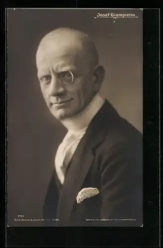 AK Opernsänger Josef Giampietro mit Monokel