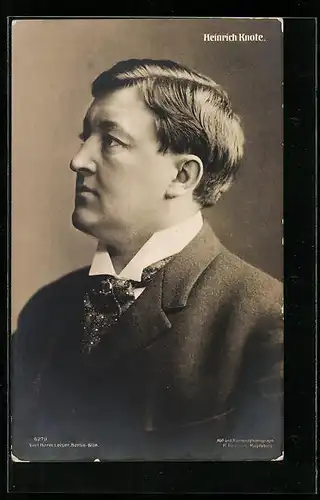 AK Opernsänger Heinrich Knote mit Blick zur Seite