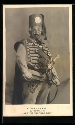 AK Opernsänger Eduard Kandl als Czupan in Der Zigeunerbaron