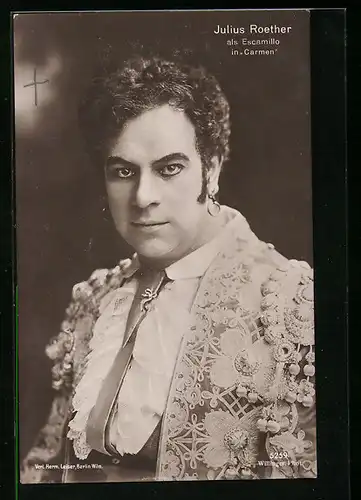 AK Opernsänger Julius Roether als Escamillo in Carmen