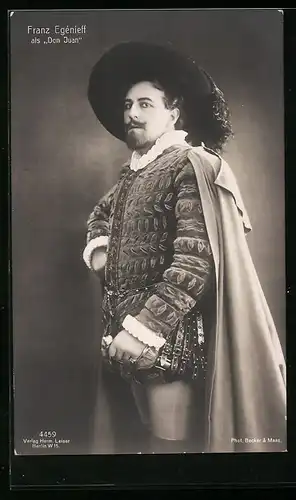 AK Opernsänger Franz Egenieff als Don Juan