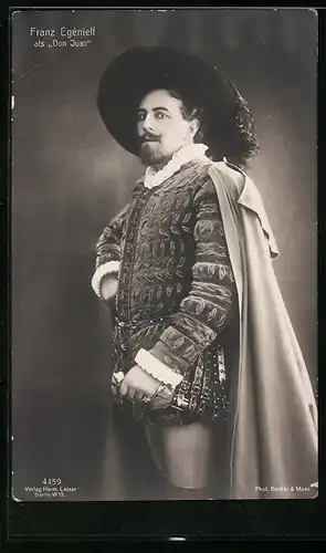 AK Opernsänger Franz Egenieff als Don Juan