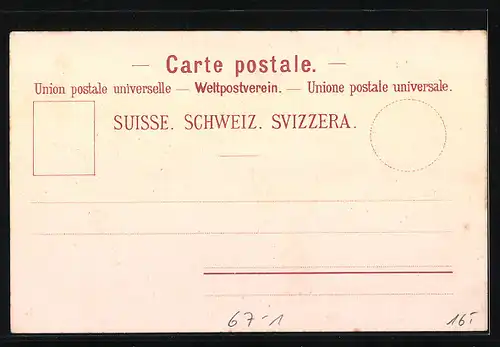 Lithographie Genève, Exposition Nationale Suisse 1896, Village Suisse