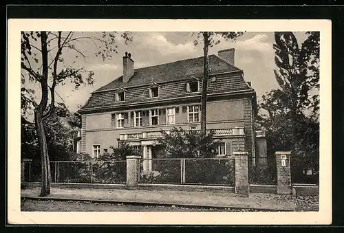 AK Berlin-Wannsee, Vorderansicht des Erholungsheimes Wannsee, Am kleinen Wannsee 17 /18