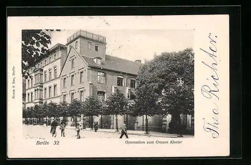 AK Berlin, Gymnasium zum Grauen Kloster in der Klosterstrasse