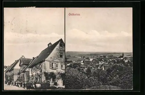 AK Ödheim, Restaurant zur Traube, Totalansicht