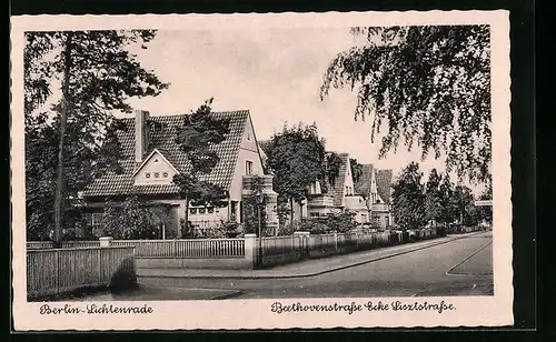 AK Berlin-Lichtenrade, Beethovenstrasse Ecke Lisztstrasse