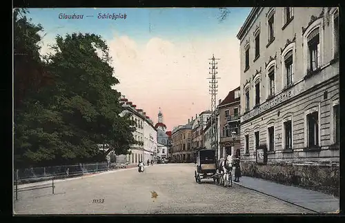 AK Glauchau, Blick auf den Schlossplatz