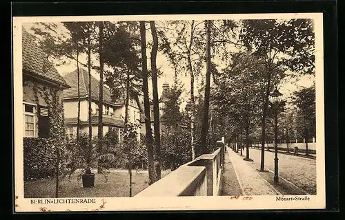 AK Berlin-Lichtenrade, Partie an der Mozart-Strasse