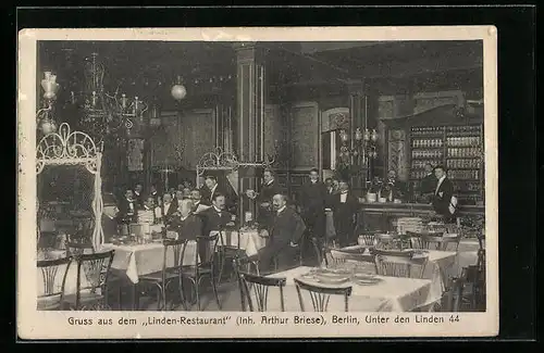 AK Berlin, Linden-Restaurant, Unter den Linden 44