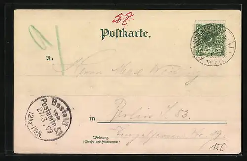 AK Berlin, Hotel Imperial, Spiegelsaal, Concert- und Ballsaal, Unter den Linden 44