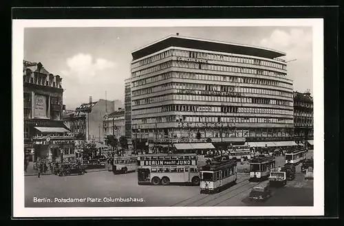 AK Berlin, Columbushaus am Potsdamer Platz