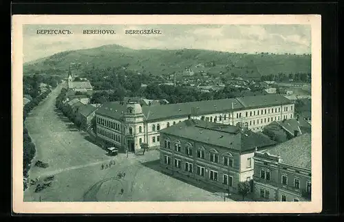 AK Berehovo, Teilansicht mit Strassenpartie