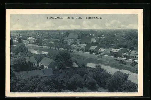 AK Berehovo, Teilansicht mit Strassenpartie