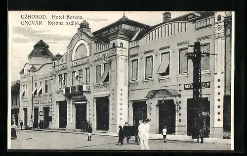 AK Uzhorod, Blick auf Hotel Koruna