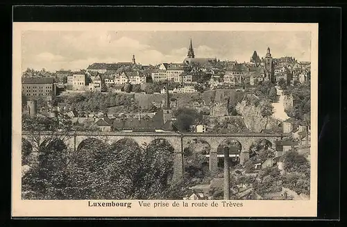 AK Luxembourg, vue prise de la route de Trèves