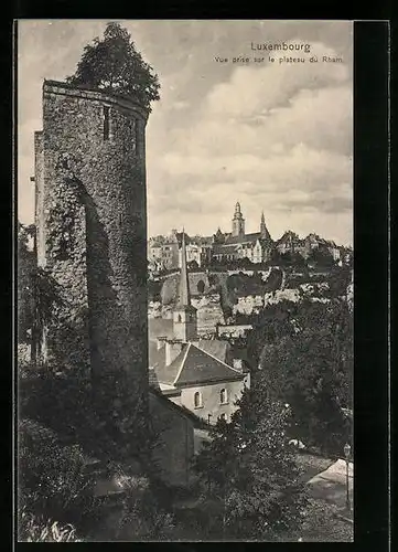 AK Luxembourg, vue prise sur le plateau du Rham