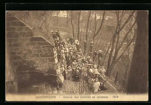 AK Luxembourg, Oeuvre des colonies de vacances 1914