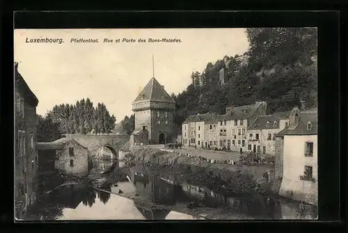 AK Luxembourg, Pfaffenthal, Rue et Porte des Bons-Malades