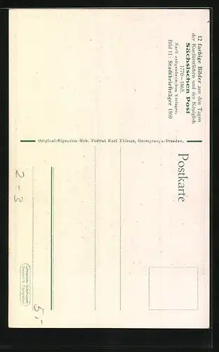 AK Stadtbriefträger überbringt einen Brief, 1860