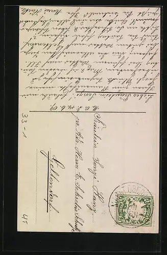 AK Kleiner Junge mit Zeitung und Zigarre