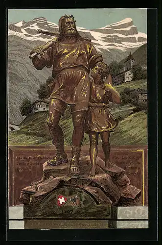 Präge-AK Telldenkmal 1307, Wappen
