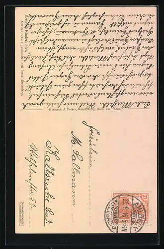 AK Kindsmagd mit Baby auf dem Arm, Scherenschnitt