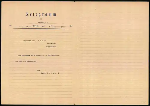 Telegramm Deutsche Reichspost, 1941, Wasserflugzeug der Lufthansa mit Zeppelin, , Entwurf: Meerwald