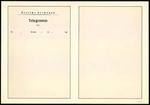 Telegramm XI. Olympische Spiele Berlin 1936, Entwurf: Stanzig, Brandenburger Tor, Reichsadler, Olympiaglocke