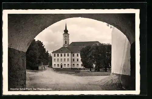 AK Schäftlarn, Blick zum Kloster Schäftlarn