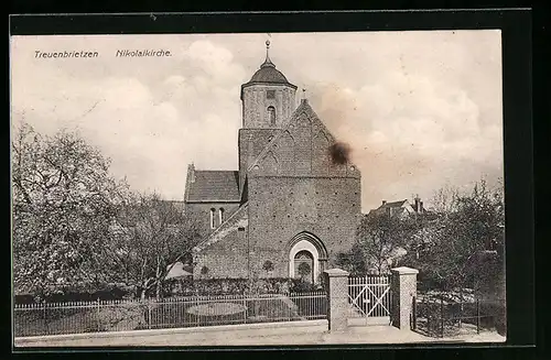 AK Treuenbrietzen, Ansicht der Nikolaikirche